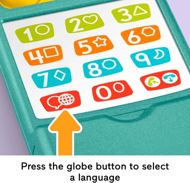 Detalle 2 de Fisher-Price Laugh & Learn flip phone toy (JMM31) with multilingual play