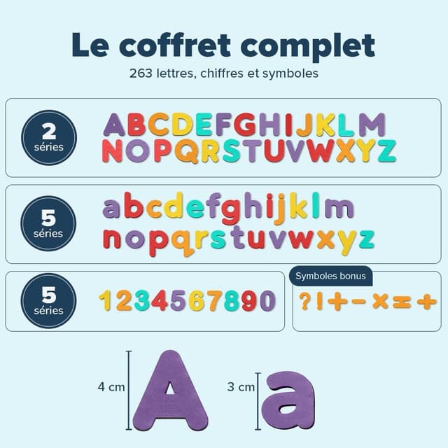 Thumbnail 1 de Smart Panda Lettres et Chiffres Magnétiques 182 🎓