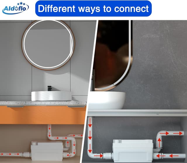 Detalle 2 de AidoFLO 400W macerator pump for sinks, basins, showers & baths