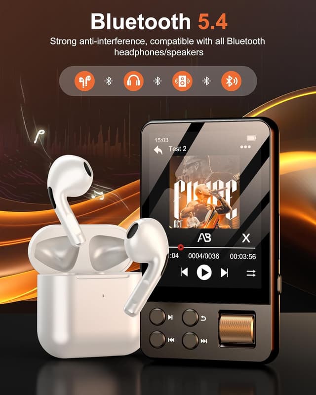 Thumbnail 2 de AGXOV Lecteur MP3 64Go avec Bluetooth 5.4