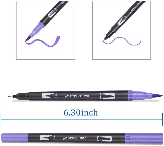 Detalle 2 de Laconile Laconile 120 dual tip brush pens 0.4 mm