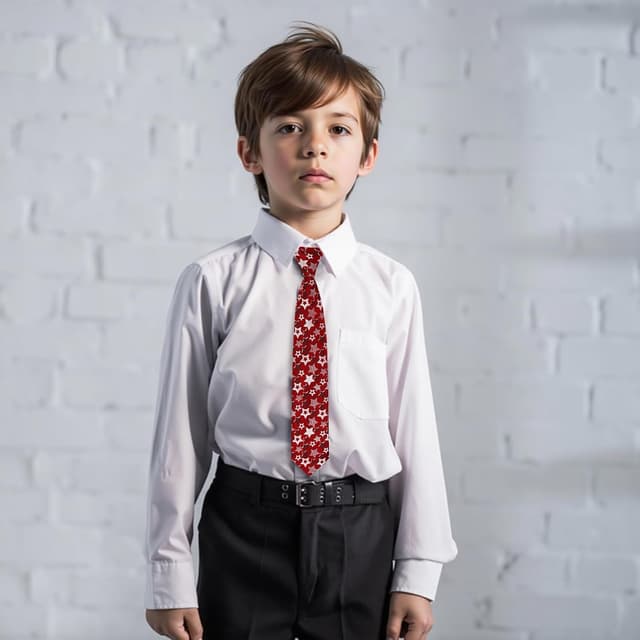 Detalle de Alizeal Boys Zipper Novelty Tie (Pre-tied Skinny Kids Tie) for School, Prom & Party