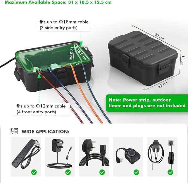 Thumbnail 1 de RESTMO Extra Large Waterproof Electrical Box 12.6in