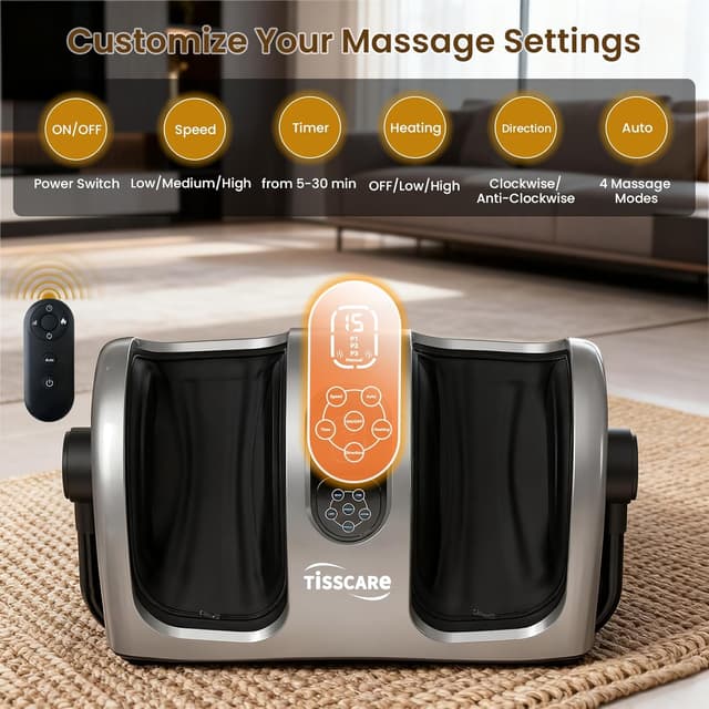 Thumbnail 4 de TISSCARE Shiatsu Foot Massager with Heat for Pain Relief