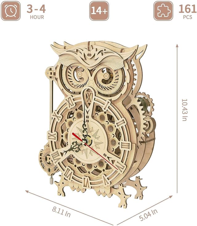 Thumbnail 4 de ROBOTIME 3D Owl Alarm Clock