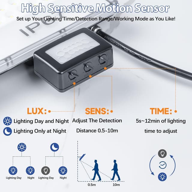 Thumbnail 3 de TASINUO LED Strahler 100W Bewegungsmelder IP67