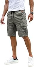 Detalle de Elegancity Herren Cargo Shorts mit elastischem Bund, 6 Taschen – kurze Sommer-Chino Shorts, S–XXL