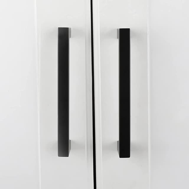 Detalle 2 de Goldenwarm 5x Möbelgriff Schwarz 256 mm Stangengriff aus Edelstahl (Reling-/Küchengriff)