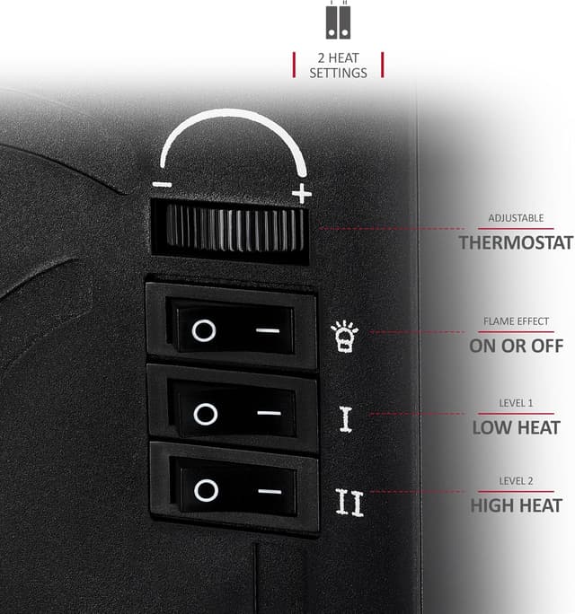 Thumbnail 5 de NETTA 1900W Stove Heater Electric Fireplace