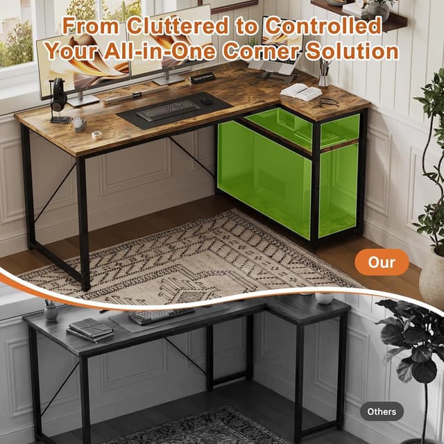 Detalle de JUMMICO scrivania angolare 140x80