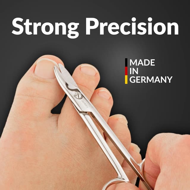 Detalle 2 de marQus Fußnagelschere „made in Germany“ mit sehr scharfer, handgeschliffener Klinge und Etui