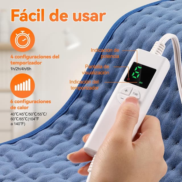 Thumbnail 2 de OneAmg Manta Eléctrica Lumbar 30x60 cm