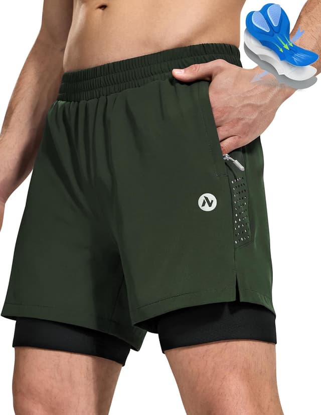 Detalle de Nepest Herren MTB-Shorts mit 4D Gel-Polster, atmungsaktiv & schnelltrocknend