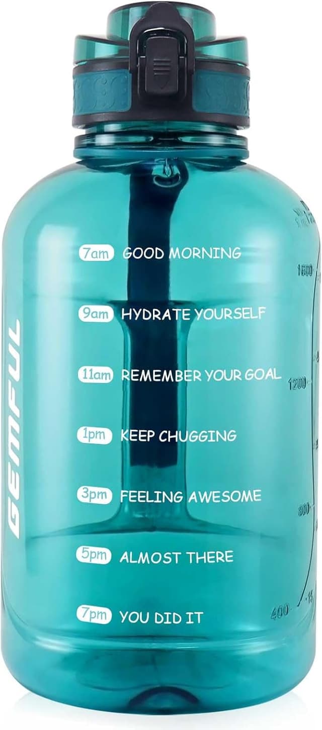 Detalle de GEMFUL Motivational Water Bottle 2L, BPA Free