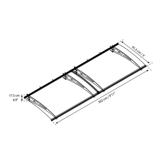Thumbnail 2 de CANOPIA Altair Marquesina puerta 302×91,5 cm