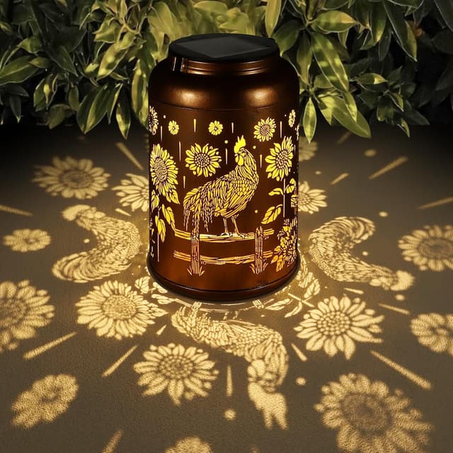 Imagen de Rooster Solar Lanterns Hanging Waterproof Garden Decor 🏮 en OfertitasTOP