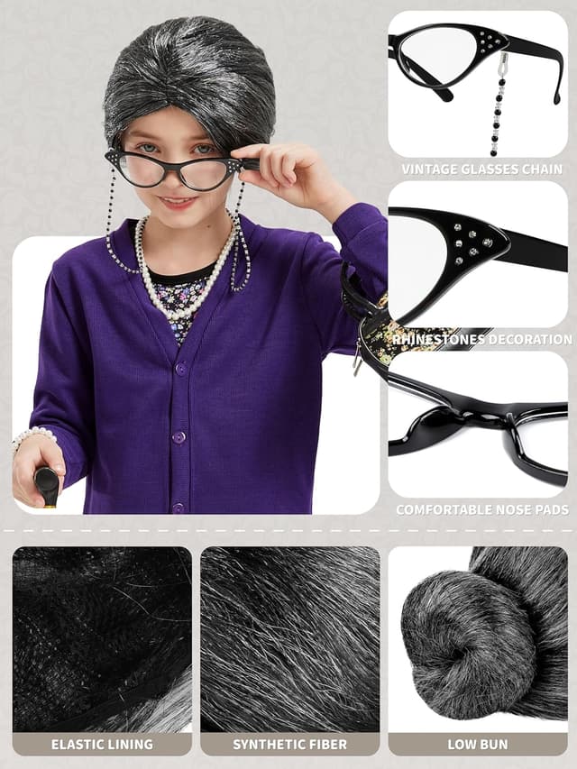 Detalle de Gnodio Old Lady Costume 100 ๐ญ