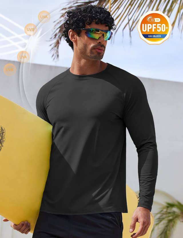 Detalle de GOLDPKF Men’s UPF 50+ Long Sleeve Sun Protection Shirt (Quick Dry, Lightweight Hiking & Outdoor Top)