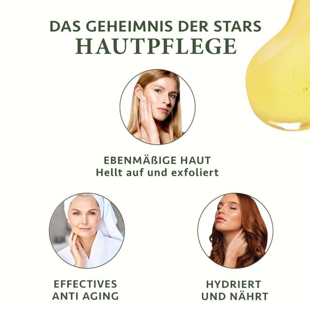 Detalle 2 de Satin Naturel BIO Rosenöl (Wildrosenöl) 50 ml – kaltgepresstes Hagebuttenkernöl für Gesicht, Körper, Haare