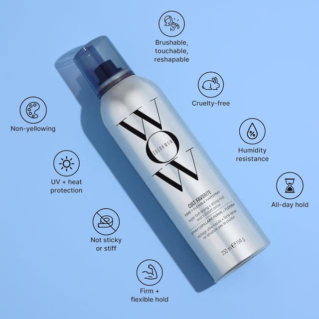 Detalle 1 de Color Wow Cult Favorite Firm + Flexible Hairspray (250ml) – lightweight hold with humidity + heat protection