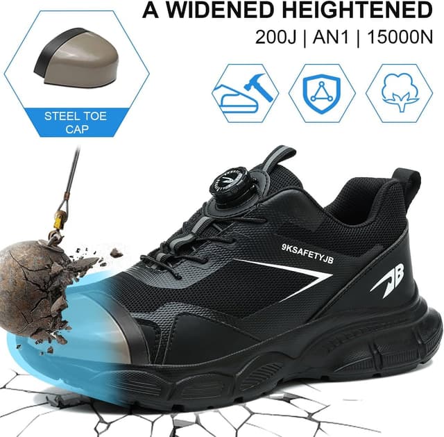 Thumbnail 3 de GUDECIUS Sicherheitsschuhe mit Drehverschluss, atmungsaktiv & rutschfest (Stahlkappe) – EU-Größen 38–46