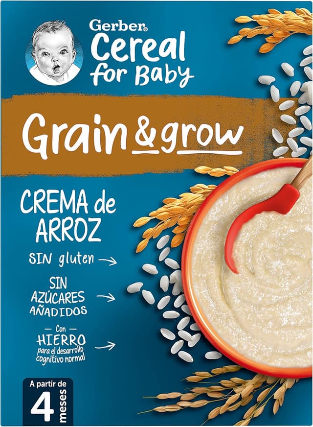 Thumbnail 2 de GERBER Crema de Arroz Sin Gluten para Bebés 🍚 9x250g