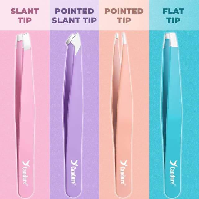 Detalle de Candure Tweezers set for eyebrows, 6pc