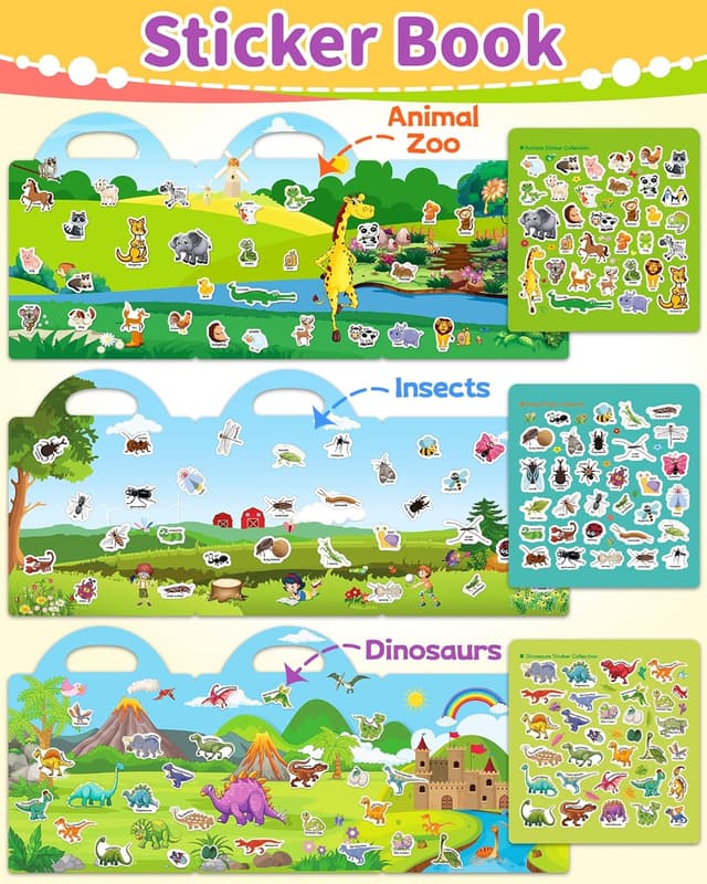 Thumbnail 2 de Benresive Reusable Sticker Book for Toddlers