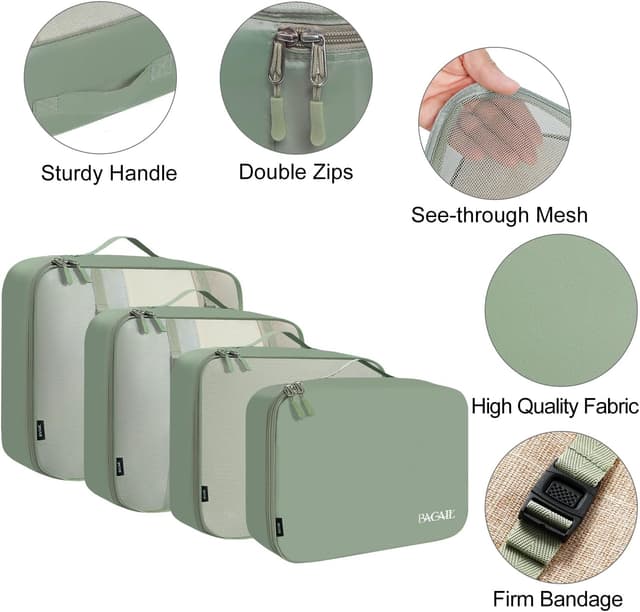 Detalle 2 de BAGAIL Packwürfel 8-teilig für Reisen