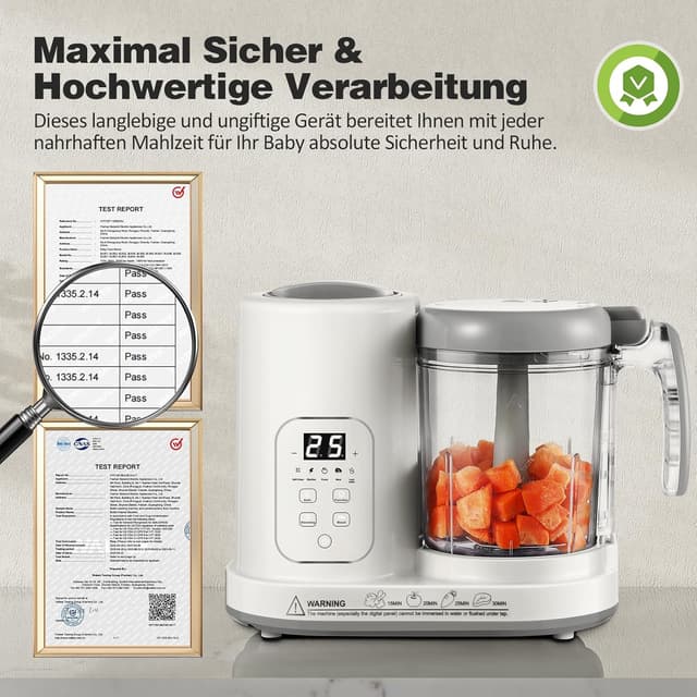 Thumbnail 6 de TopStrong Cuocipappa: omogeneizzatore e baby food maker con controllo touch, vapore, riscalda e autolavaggio