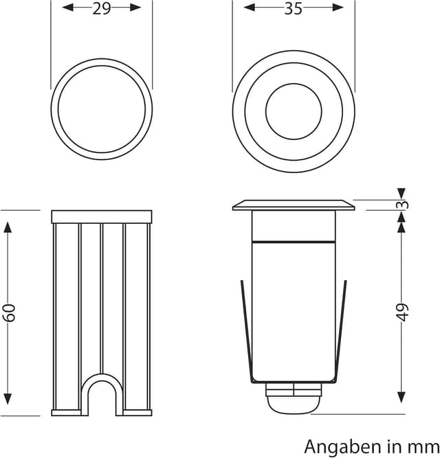 Thumbnail 6 de ledscom.de GLOX Lampada da incasso a pavimento Ø35 mm