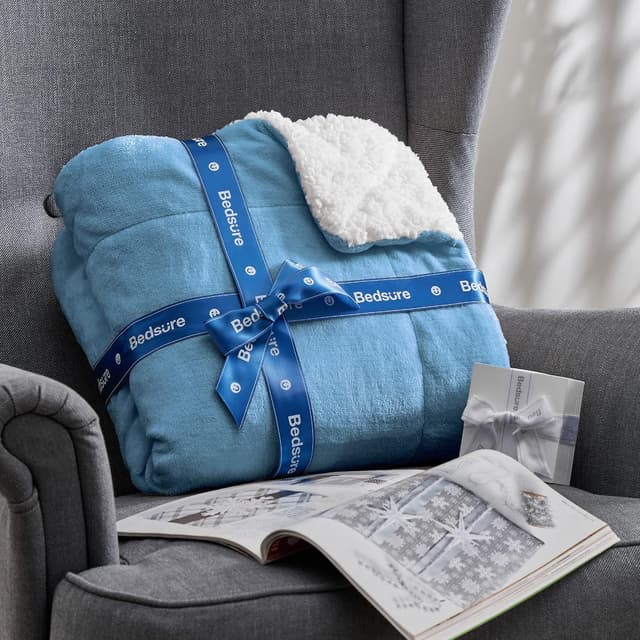 Detalle 2 de BEDSURE Kuscheldecke Sherpa Warm 220x240 cm