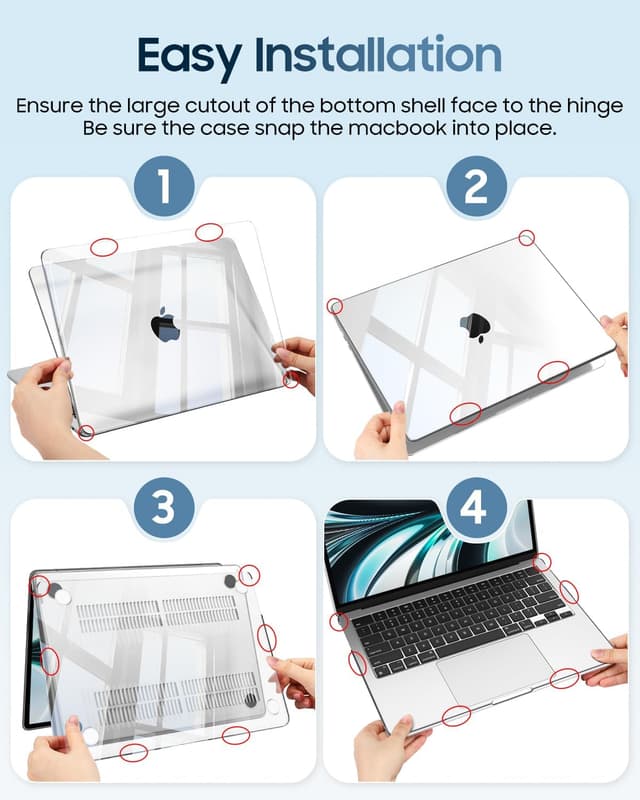 Thumbnail 6 de Fintie MacBook Air 13.6" clear hard shell case