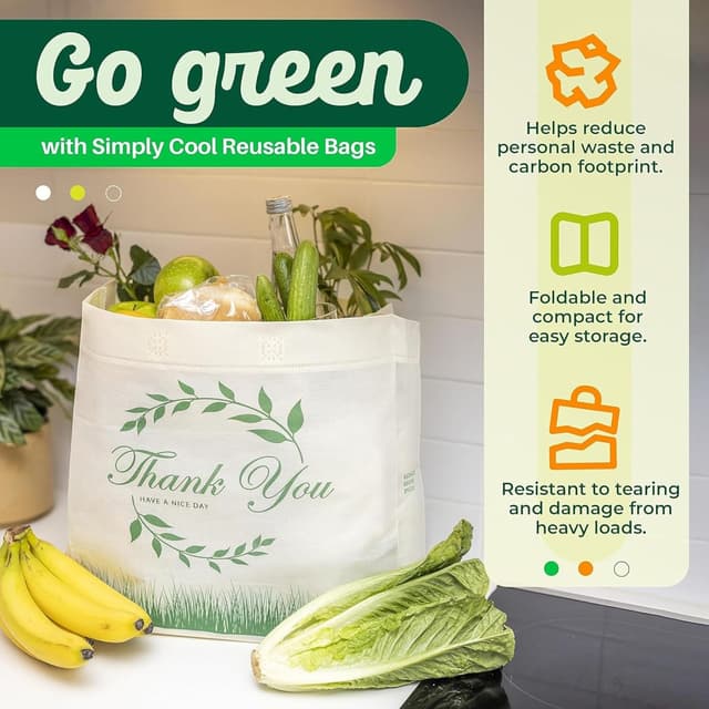 Detalle 2 de Simply Cool Eco-Friendly Reusable Bags 14.5x14x6.6