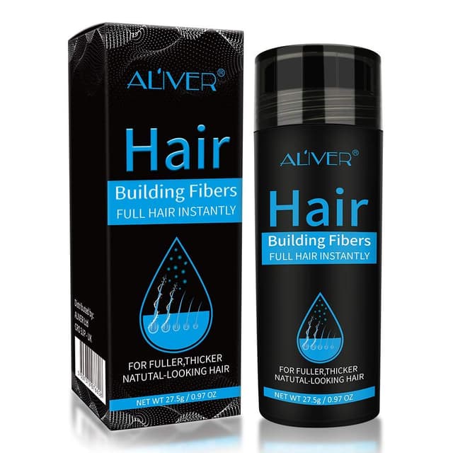Detalle de Aliver Hair Fibers for Thinning Hair (Dark Brown) — Undetectable Natural Formula