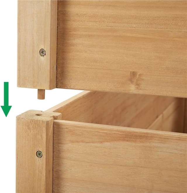 Thumbnail 6 de Yaheetech letto orto rialzato da giardino ETSerno interno grande a 3 livelli, 120 x 120 x 56 cm, in legno marrone chiaro