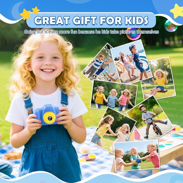 Detalle de Kids Camera for Boys Age 3-8 (32GB SD Card Included) 1080P HD Video & 2.0-Inch LCD Toy Camcorder