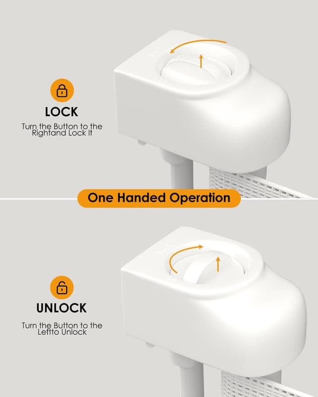 Thumbnail 6 de Retractable mesh stair gate 2 pack 140cm