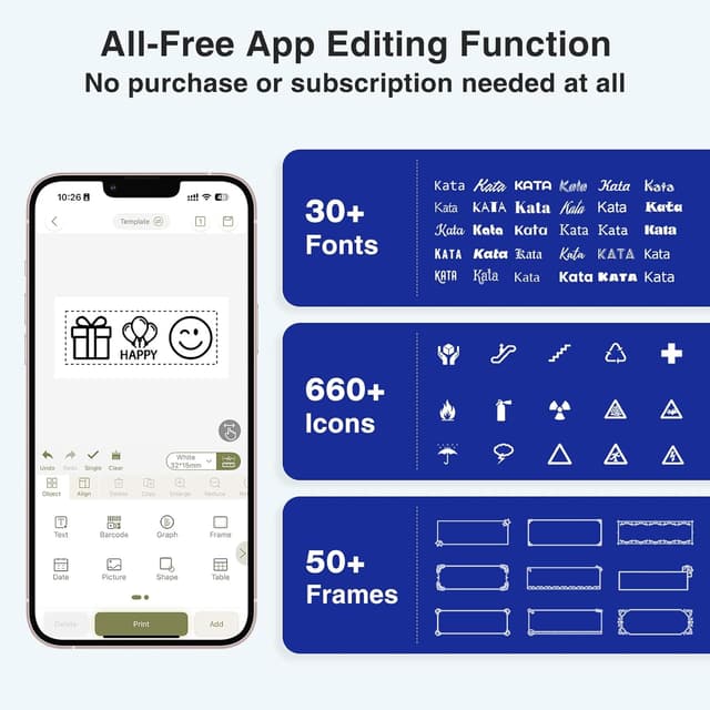 Detalle 1 de SUPVAN E11 Bluetooth label maker