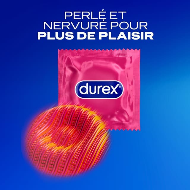 Detalle 2 de Durex Pleasure Me 40 préservatifs perlés 💋