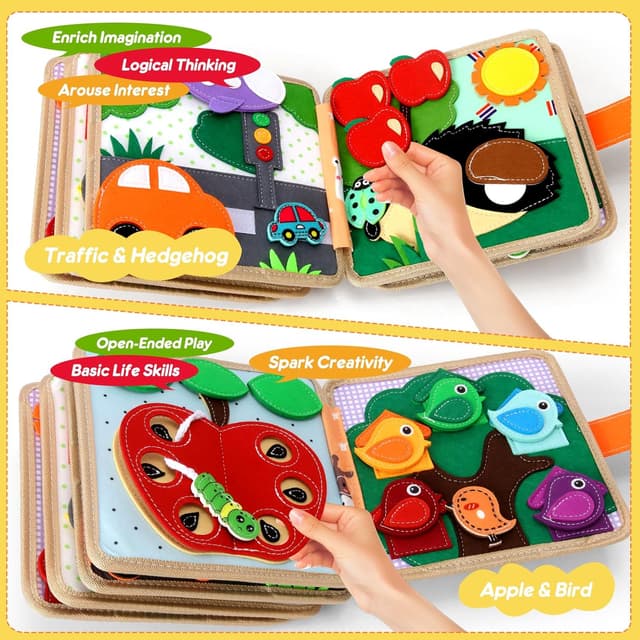 Detalle 2 de KETIEE Busy Board Montessori ab 1 Jahr