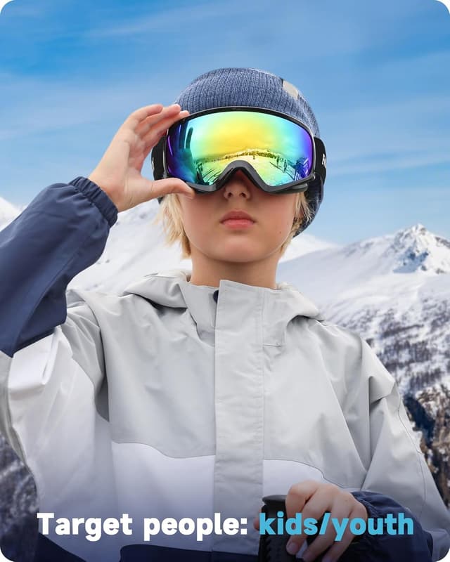 Thumbnail 2 de Findway Kids Ski Goggles 5–16