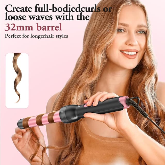 Detalle 2 de BESTOPE MIX Boucleur à cheveux 5 en 1 avec lisseur – kit de bouclage et embouts 10 à 32 mm