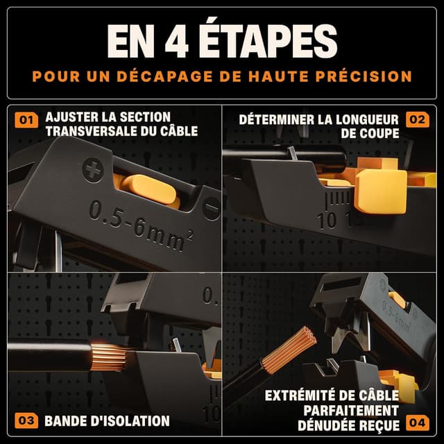 Thumbnail 3 de BAURIX Pince AKURA dénudage 0,5–6 mm²