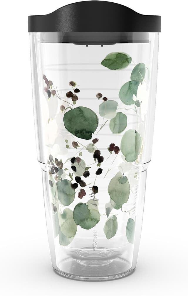 Detalle de Tervis Kelly Ventura Eucalyptus 24oz Double-Walled Insulated Tumbler Travel Cup (Made in USA)