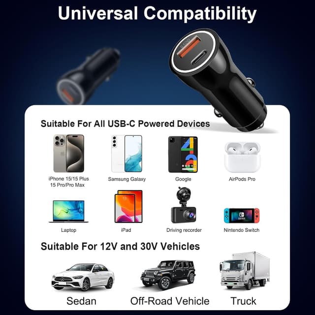 Thumbnail 6 de iPhone 17 Car Charger 43W Fast Charging