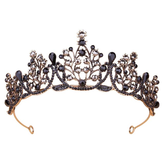 Thumbnail 5 de Schwarze Kristall Tiara Kronen für Frauen
