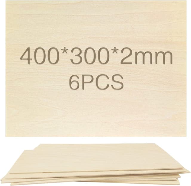 Detalle de OWLKELA Compensato 400x300 mm 2 mm 🪵