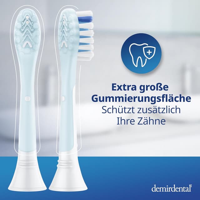 Detalle de 8x demirdental Ersatzbürsten passend für Philips Sonicare C3 Premium Plaque Defence Standard (entspricht HX9044) – Weiß