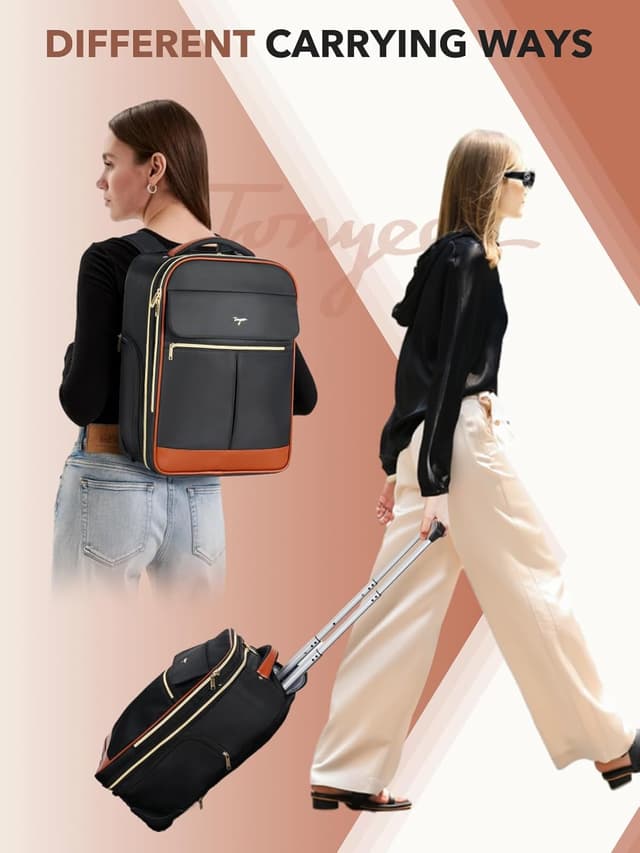 Detalle 2 de Tonyeee Rollrucksack 17 Zoll Laptop 2 in 1